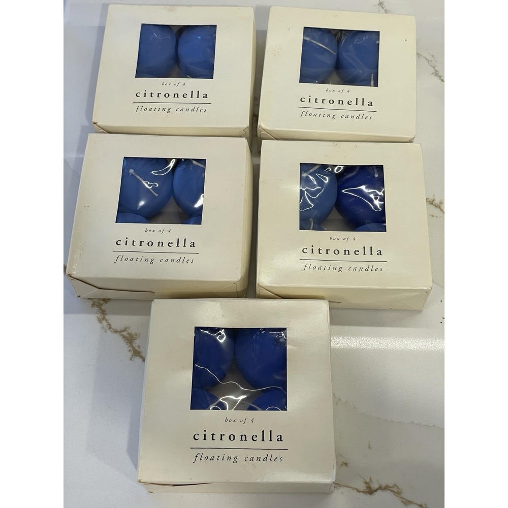 Pier 1 Citronella Floating Candles 4 Pack Blue Lot‎ of 5 Packs New Old Stock